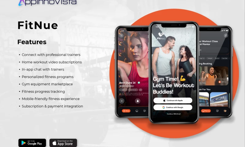 Appinnovista - FitNue - iOS & Android Fitness App