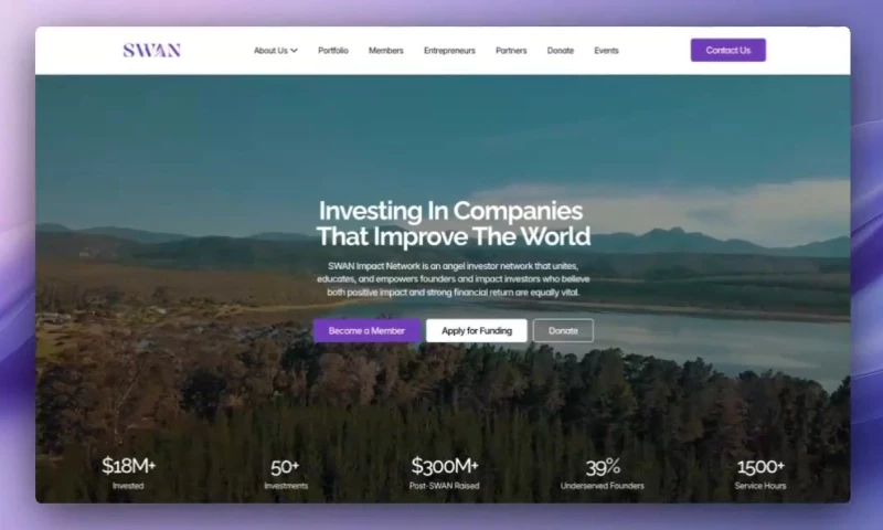 Omis Digital - Swan Impact Network — Website Design for an Angel Investor Network