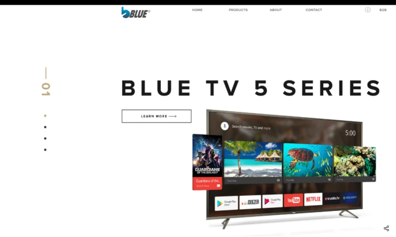 Blue TV - Website design