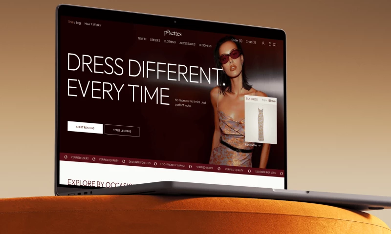 League Design Agency - Web design for renting & lending fashion platform
