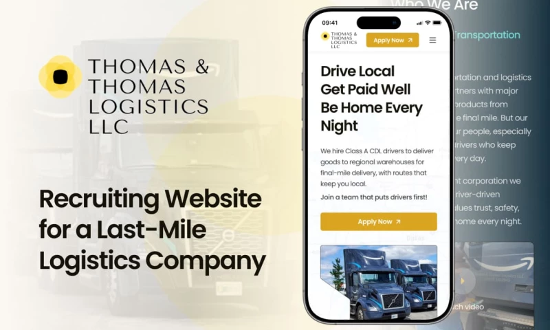 Web Loft Designs - Thomas & Thomas Logistics: Driver Recruiting Website