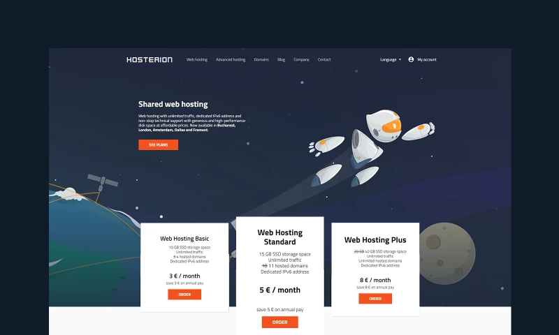 Hosterion - Website Design