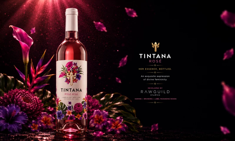 RAW GUILD STUDIOS, LLC - Tintana Rosé Brand & Label Packaging Design