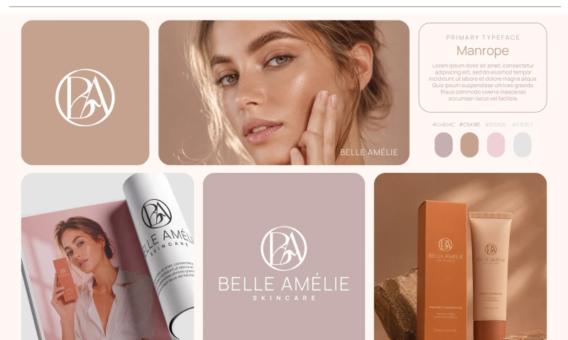 FloBold - BELLE AMÉLIE SKINCARE - Brand Identity I Packaging
