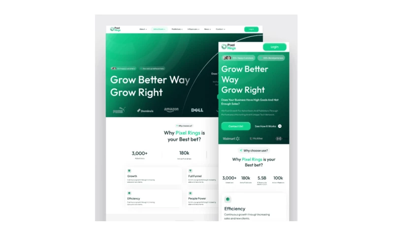 Fortheye - Pixel Rings Modern Website for a Global 360° Marketing Agency
