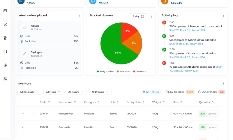 UPDIVISION - Medical supply tracker