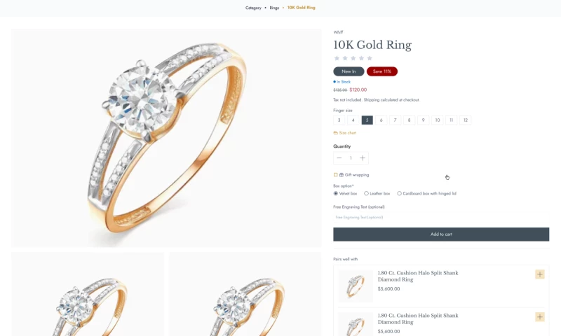 UPDIVISION - Maurice Jewelry Custom Shopify
