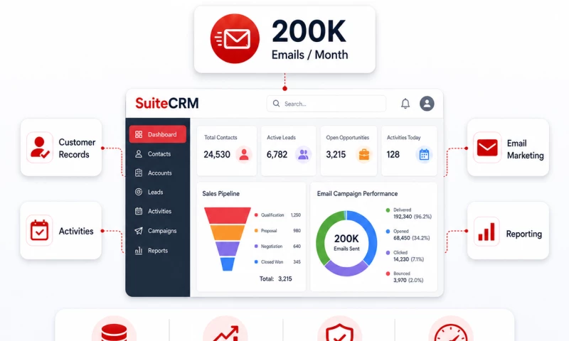 Lion Solution Srl - SuiteCRM Migration and High-Volume Email Marketing Platform