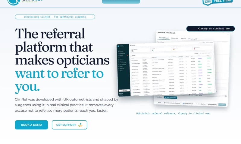 Power On Web Design - ClinRef website design
