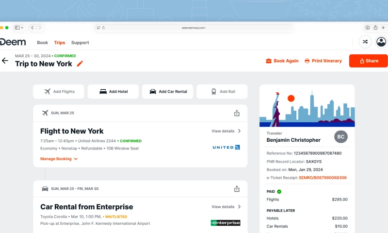 Enspirit - Enterprise travel, redesigned