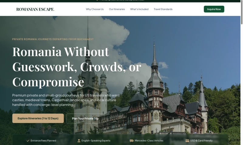 OneEKO Technologies - Romanian Escape — Premium Private Romania Tours