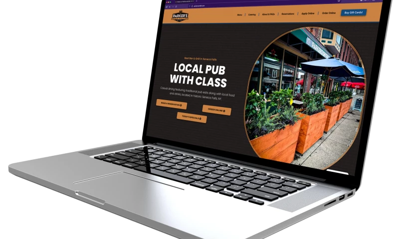 DJC Graphic Designs - Parker's on Fall Website Redesign
