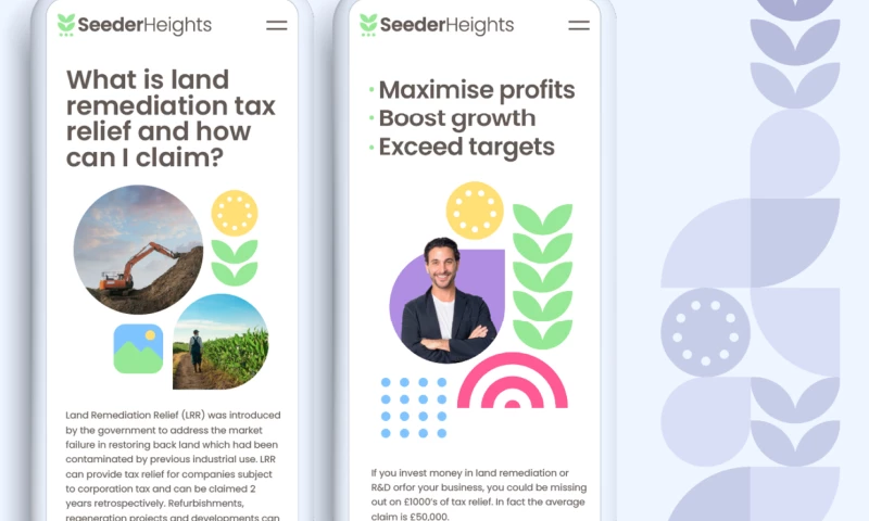 Made by Simon - Seeder Heights logo, brand and website design