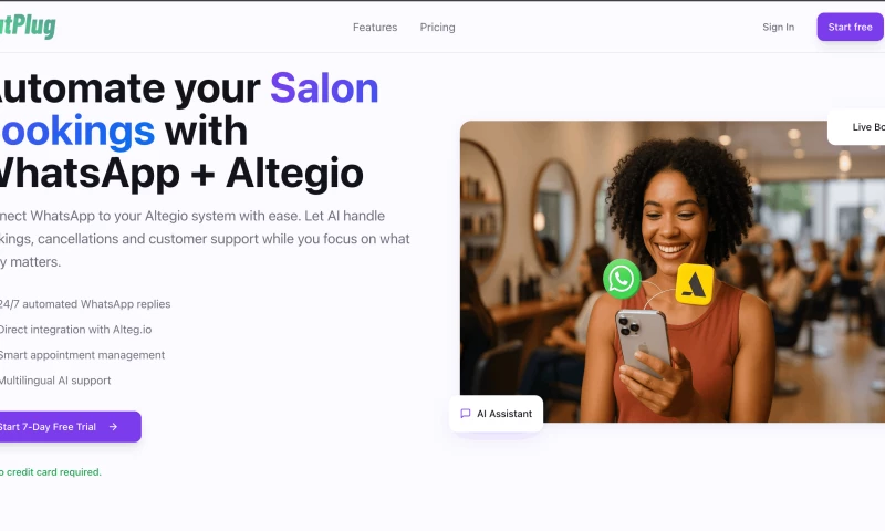 IA Operators - ChatPlug WhatsApp Booking Automation for Salons (Altegio Integration)