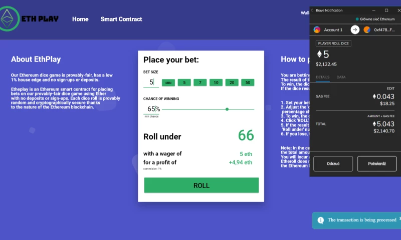 Blocksism - Ethereum Dice Game
