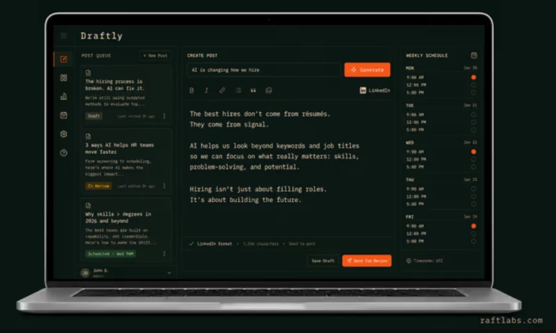 Raftlabs - Draftly AI LinkedIn Content Tool