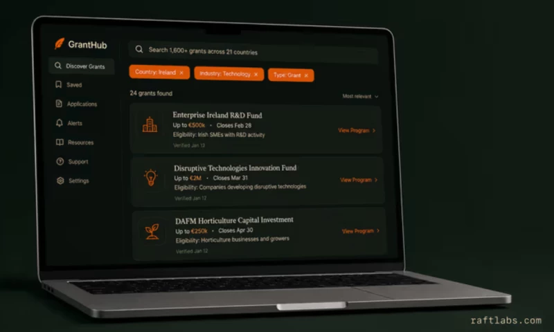 Raftlabs - GrantHub Business Grants Finder