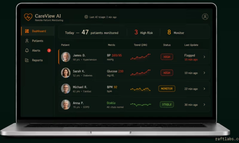 Raftlabs - AI Remote Patient Monitoring for Chronic Care (PDC)