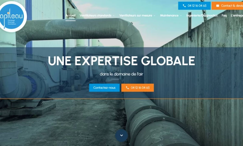 Jalis Lyon - Création du site web de ventilation industrielle et solutions aérauliques par Jalis
