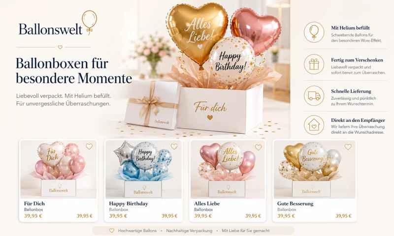 Waldbyte Digital Agentur - Ballonswelt PrestaShop E-Commerce-Shop