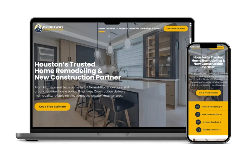 Red Spot Design - Construction Company Website Design Brightway Construction