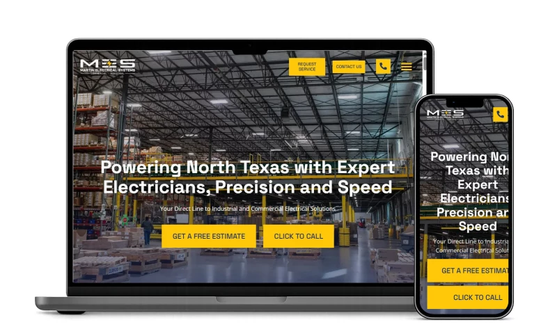 Red Spot Design - Electrical Company Website Design Martin Electrical Systems In Grapevine, TX