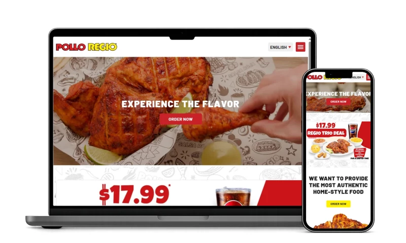 Red Spot Design - Restaurant Website Design for Pollo Regio