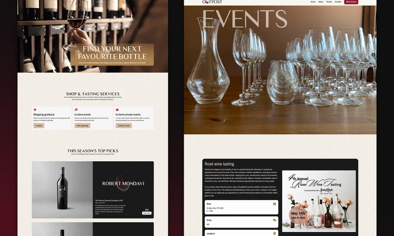 Mint Websites - Outpost Wine