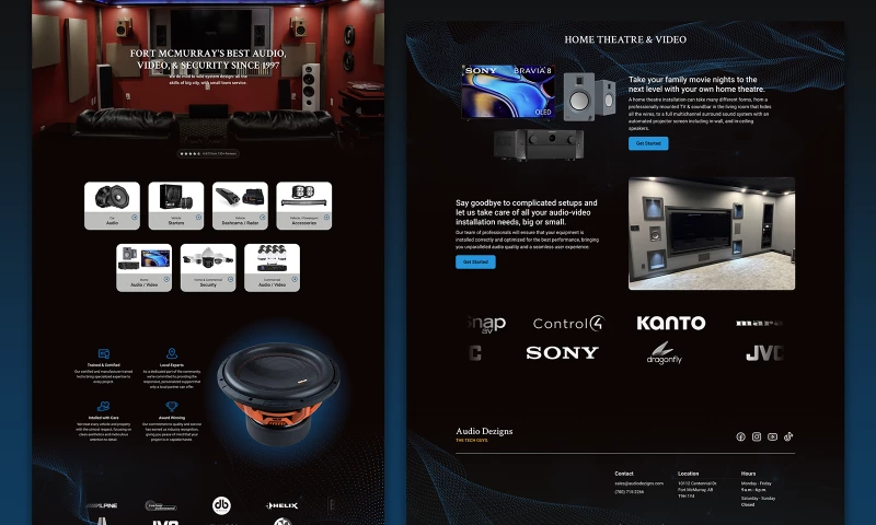 Mint Websites - Audio Dezigns