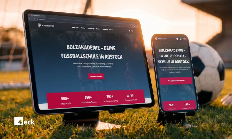 4eck Media - Bolzakademie Football School Brand Relaunch & WordPress Website