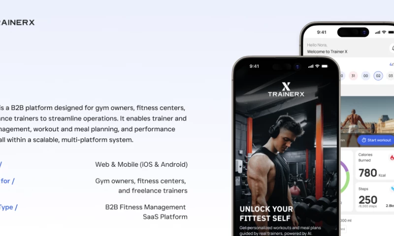 KM Soft - Trainer X B2B Fitness Management Platform