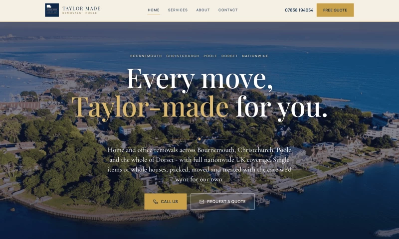 Sandbanks Digital - Taylor Made Removals Website