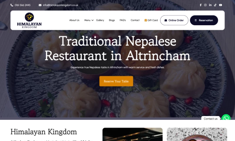 Theme Nepal - Himalayan Kingdom Restaurant Website Development, SEO, AEO & GEO