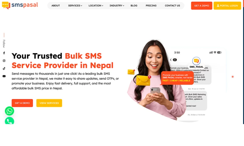 Theme Nepal - SMS Pasal Website Development, SEO, AEO & GEO