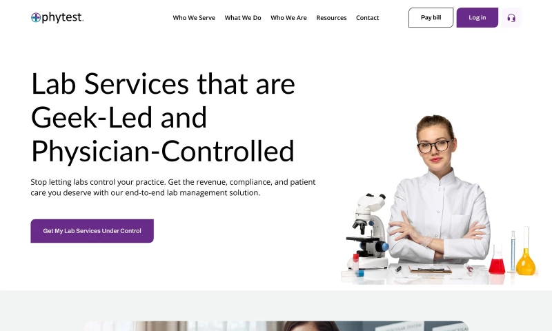 DesignShare - Phytest website design