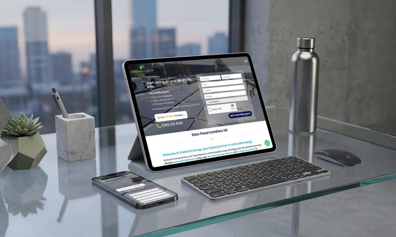 DCP Web Designers - Solar Panel Installer Web Design