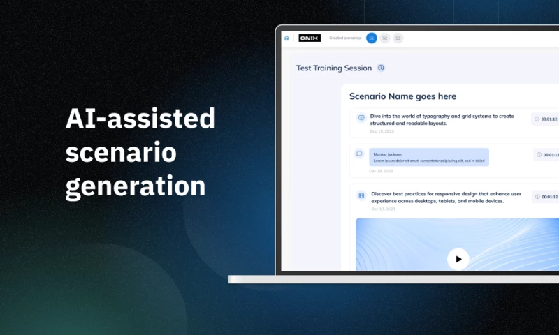 Onix-Systems - AI-assisted scenario generation Close the dialog