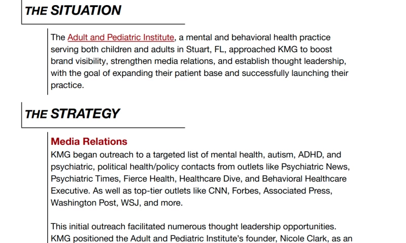 Kafka Media Group - Building National Visibility for a Mental Health Practice