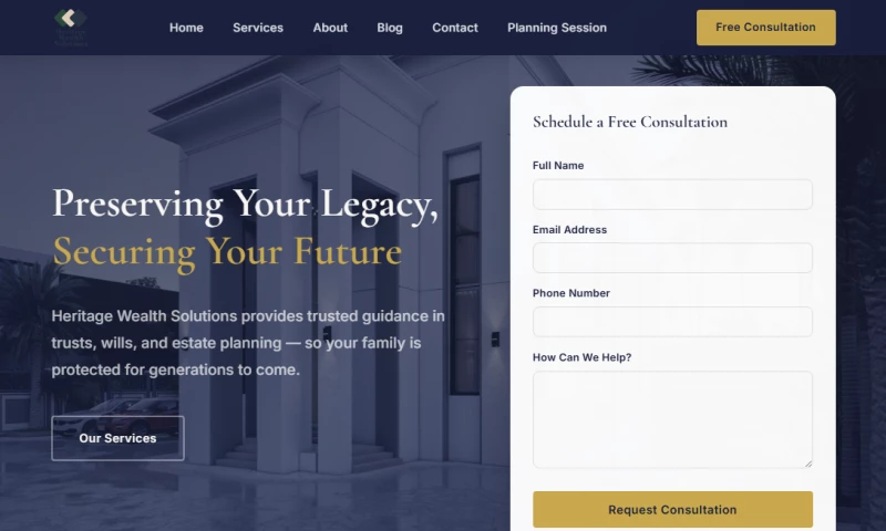 Hunter Creative Media & Design - Wealth Management Firm Website Redesign