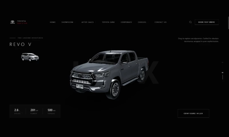 Digital Pixora - Immersive 3D WebGL Automotive Experience