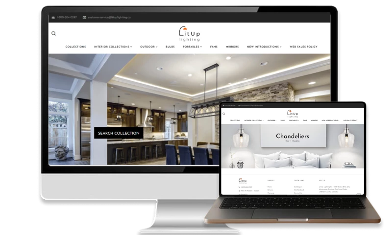 WEAMSE BUSINESS SOLUTIONS - Lit Up Lighting - Ecommerce Conversion Rebuild