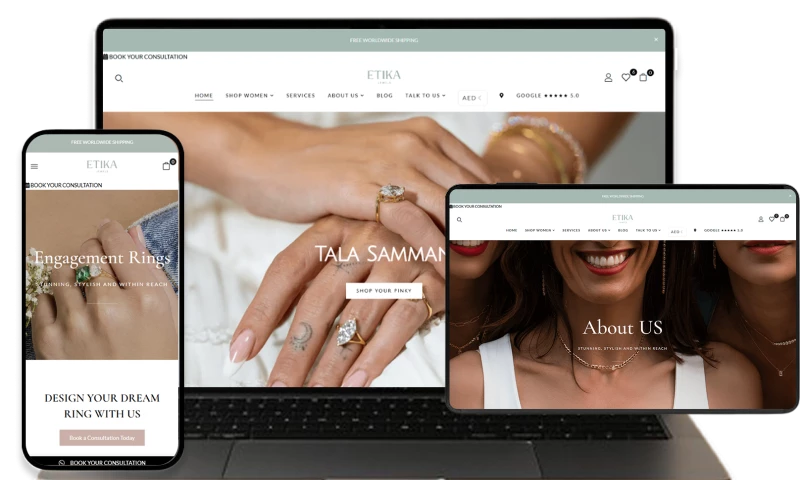 WEAMSE BUSINESS SOLUTIONS - Etika Jewels - Multi-Currency Luxury Ecommerce Store