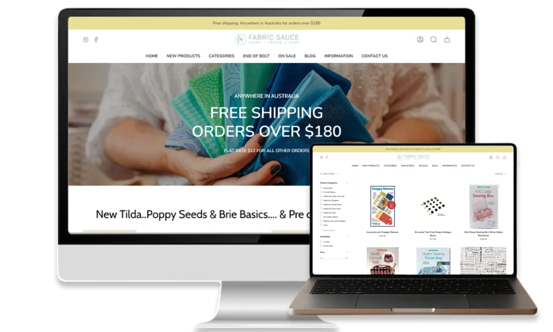 WEAMSE BUSINESS SOLUTIONS - Fabric Sauce - Shopify Ecommerce Store