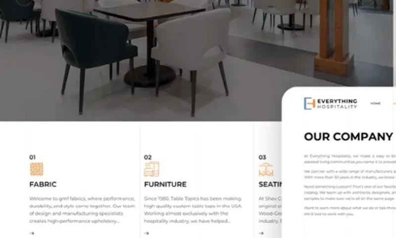 WEAMSE BUSINESS SOLUTIONS - Everything Hospitality - B2B Furniture Supplier Website