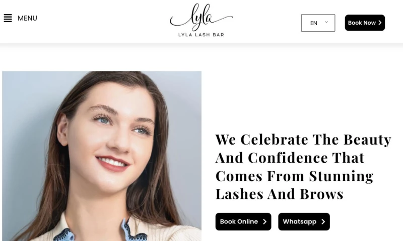 WEAMSE BUSINESS SOLUTIONS - Lyla Lash Bar - Beauty Salon Booking Website