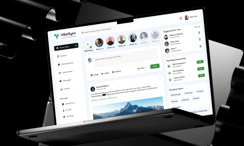 Softsource Technolabs - VibeSync Modern Social Networking Platform