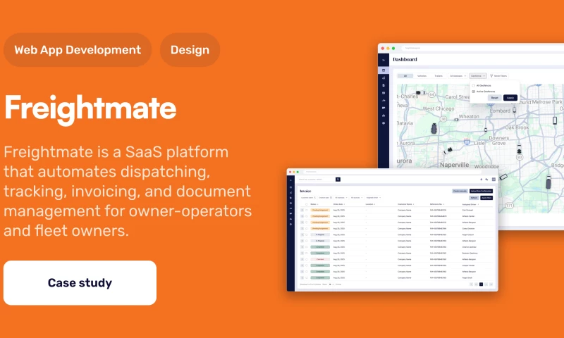 Designli - Freightmate, SaaS platform for trucking operations