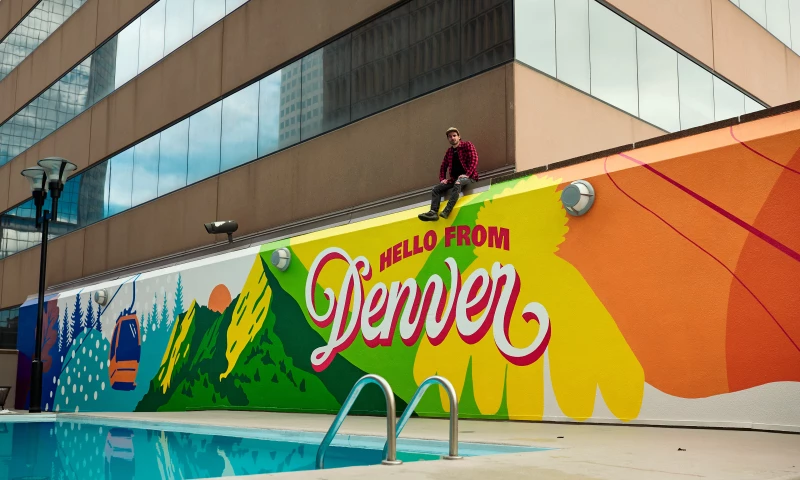 Vicarel Studios - Sheraton Downtown Denver Hotel Pool Mural