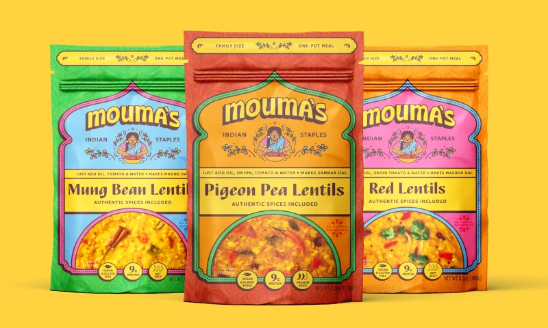 Vicarel Studios - Mouma's Indian Staples Branding and Packaging Design