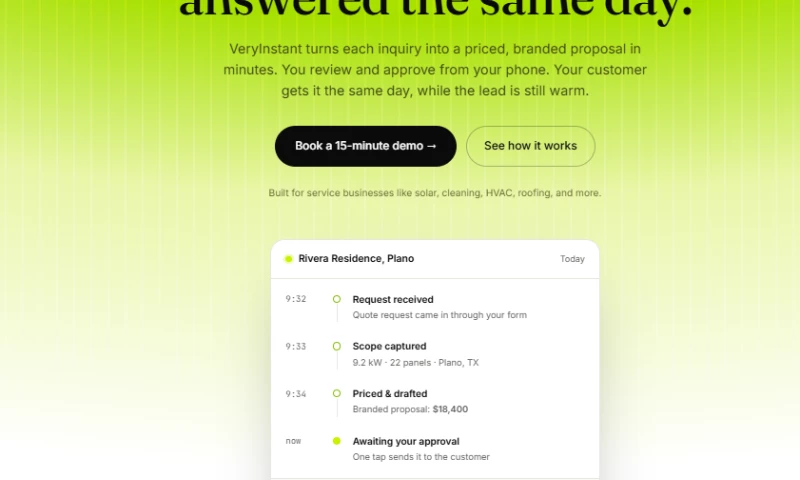 Visiata LLC - VeryInstant AI-Powered Quotation Automation Platform